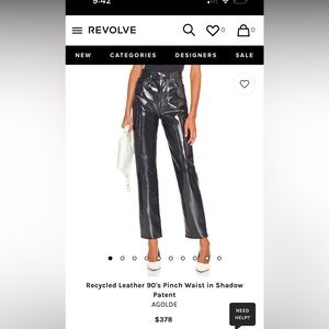 Agolde faux leather pants